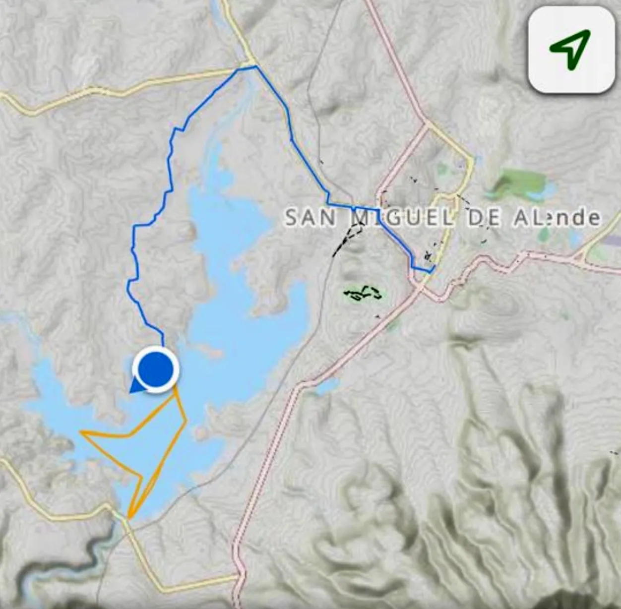 Mapa de ubicación de Reserva Santa María junto a la Presa Ignacio Allende